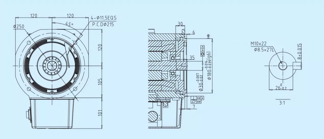 Integrated Water Cooled Induction Motor
